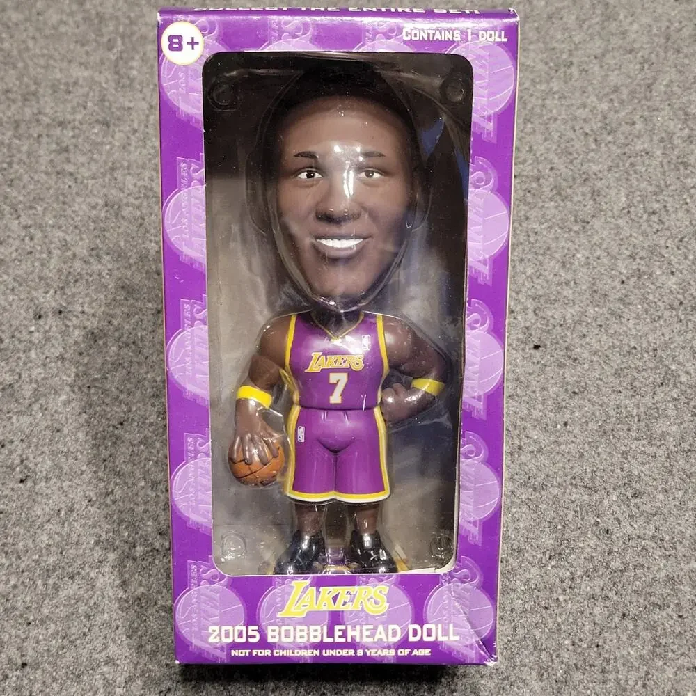 Vintage LA Lakers Bobblehead Lamar Odom #7 2005 Upper Deck Carls Jr Throwback